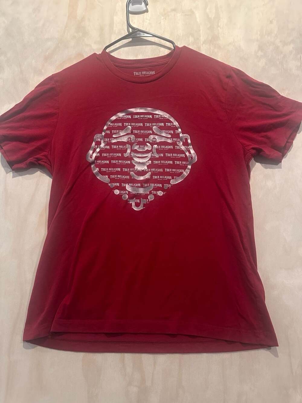 True Religion Buddha Graphic SS Red T-Shirt Size XL